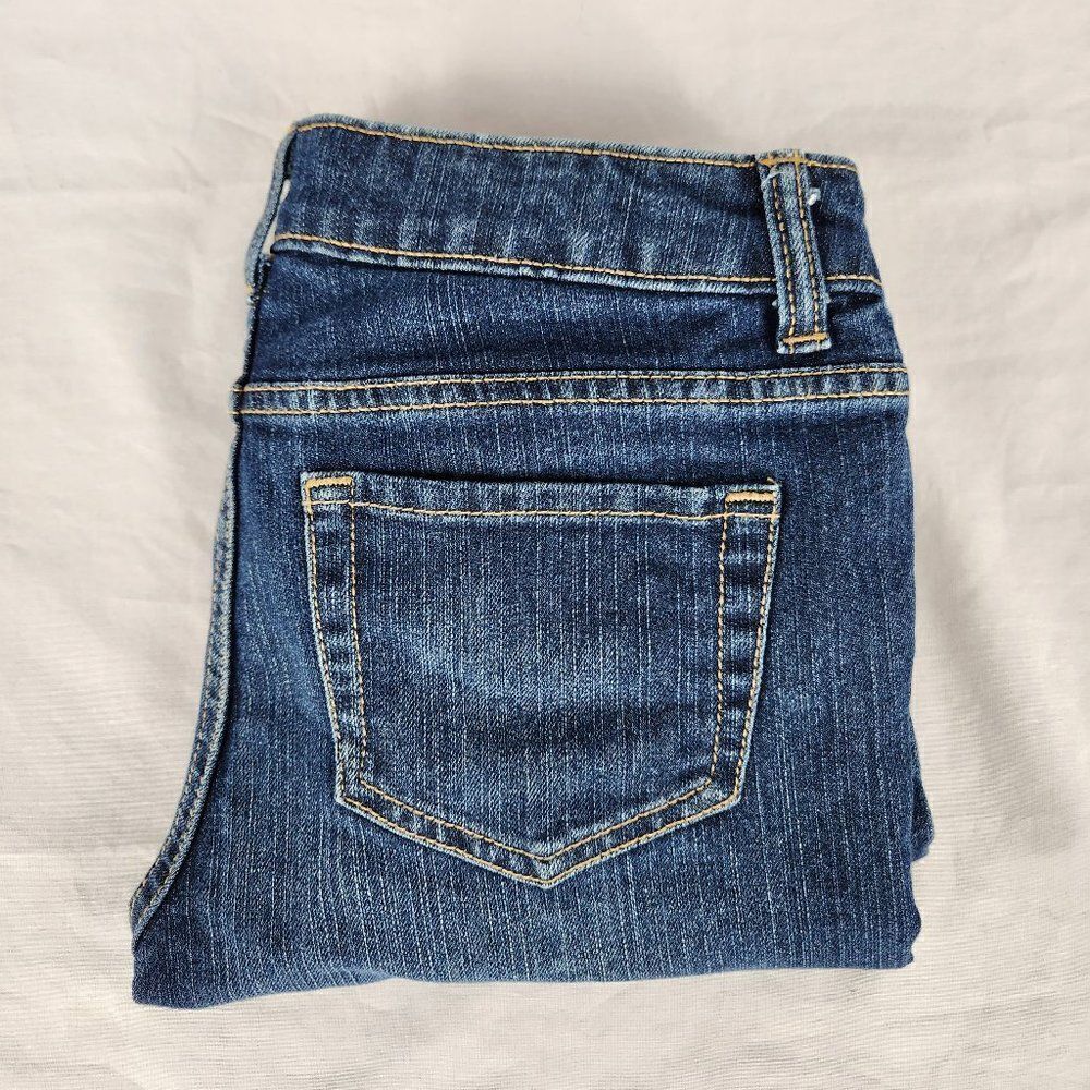 Roebuck and Co Girls Size 12 Skinny Jeans Ripped Zipper Ankle Denim Dark Wash